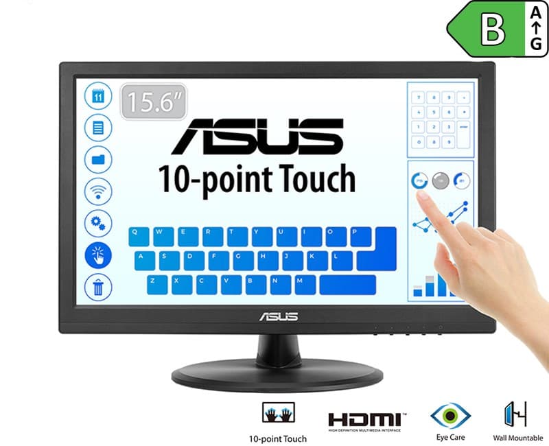 Asus 15.6" 5ms Hdmi Vga Dokunmatik TN (VT168HR)