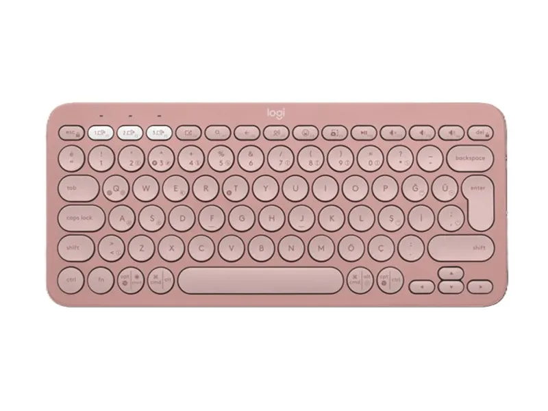Logitech K380s Çakıl Tuşlu Bluetooth Klavye Pembe