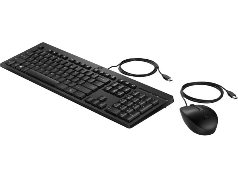 HP 225 Kablolu Türkçe Klavye & Mouse Set - Siyah