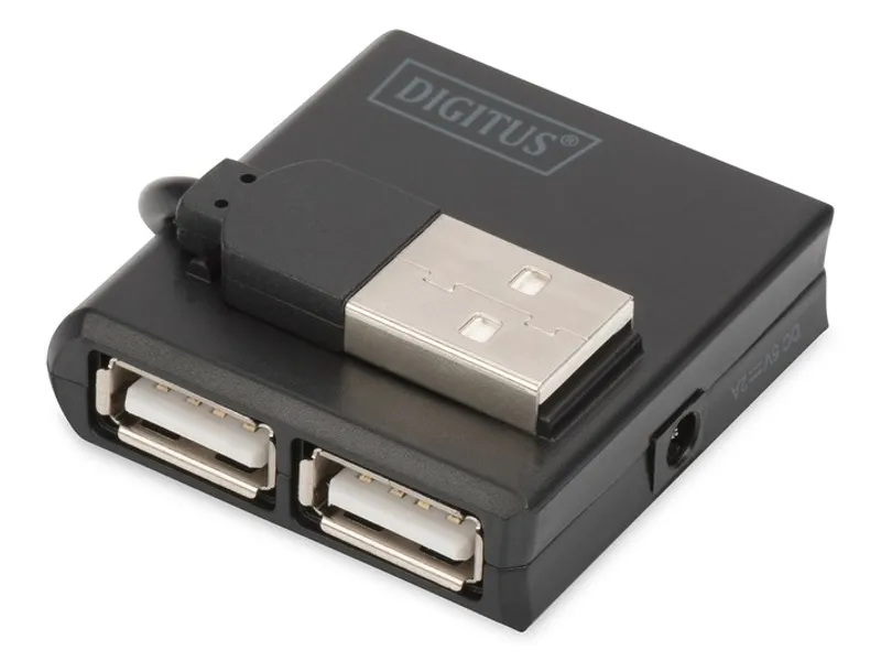 Digitus USB 2.0 Çoklayıcı 10cm Kablo Siyah(4 Port)