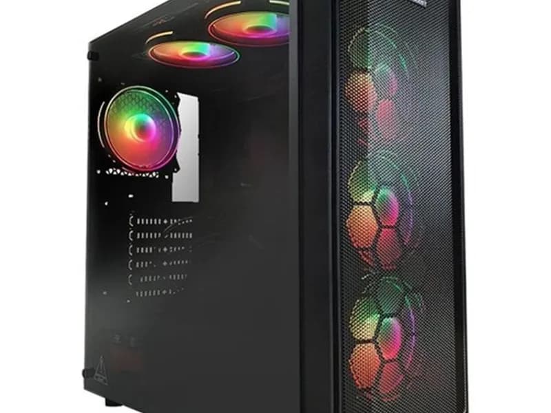 PowerBoost X58RGB USB 3.0 Mesh 4xRGB Fanlı Gaming Kasa (PSU Yok)